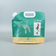 2kg黃小米袋+UV塑料複合+自立帶吸嘴
